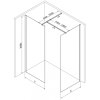 MEXEN/S - Kioto Sprchová zástěna WALK-IN 100 x 80 cm, černý vzor, grafit metal 800-100-202-95-70-080