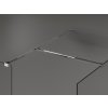 MEXEN/S - Kioto Sprchová zástěna Walk-in 120 x 70 cm, černý vzor, chrom 800-120-202-01-70-070
