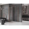 MEXEN/S - Velar sprchový kout 120 x 80, transparent, kartáčovaná měď 871-120-080-01-65