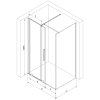 MEXEN/S - Velar sprchový kout 120 x 80, transparent, kartáčovaná měď 871-120-080-01-65