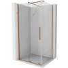 MEXEN/S - Velar sprchový kout 120 x 80, transparent, kartáčovaná měď 871-120-080-01-65