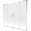 MEXEN/S - Velar L Duo dvoukřídlá posuvná vanová zástěna 180 x 150 cm, transparent, chrom 896-180-003-02-01