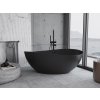 MEXEN - Parma volně stojící vana z litého mramoru 160 x 95 cm, černá mat 57231609570