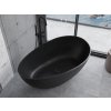 MEXEN - Parma volně stojící vana z litého mramoru 160 x 95 cm, černá mat 57231609570
