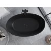 MEXEN - Parma volně stojící vana z litého mramoru 160 x 95 cm, černá mat 57231609570