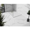 MEXEN/S - Stone+ obdélníková sprchová vanička 140 x 90, bílá, mřížka zlatá 44109014-G