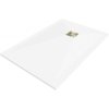 MEXEN/S - Stone+ obdélníková sprchová vanička 140 x 90, bílá, mřížka zlatá 44109014-G