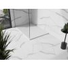 MEXEN/S - Stone+ obdélníková sprchová vanička 140 x 90, bílá, mřížka bílá 44109014-W