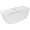 MEXEN/S - Oval+ volně stojící vana przyścienna 170 x 80, bílá, sifon a přepad chrom 52681708000-01