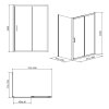 CERSANIT - Sprchový kout ARTECO obdélník 100x80x190, posuv, čiré sklo S157-011