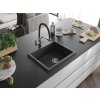 MEXEN - Pedro granitový dřez 1-miska 560x460 mm, černá skvrnité 6508561000-76