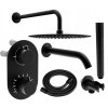 MEXEN/S - Kai DR70 podomítkový vanový SET s výtokovou hubicí + slim sprcha 30, černý 77602DR70301-70