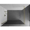 MEXEN/S - KIOTO Sprchová zástěna WALK-IN 90x200 cm 8 mm, zlatá, kouřové sklo 800-090-101-50-40