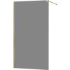 MEXEN/S - KIOTO Sprchová zástěna WALK-IN 90x200 cm 8 mm, zlatá, kouřové sklo 800-090-101-50-40
