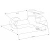MEXEN/S - Saber R05 vanová baterie se sprchou set, černá 7213R05-70