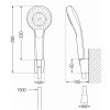 MEXEN/S - Saber R05 vanová baterie se sprchou set, černá 7213R05-70