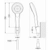 MEXEN/S - Fabia R05 Set umyvadlové a vanové baterie s příslušenstvím, černá 746503R05-70