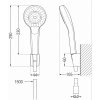 MEXEN/S - Fabia R05 SET vanová baterie se sprchou, černá 74653R05-70