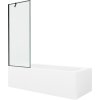 MEXEN/S - Vega obdélníková vana 160 x 70 cm s panelem + vanová zástěna 70 cm, černá vzor 550116070X9507007070
