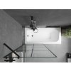 MEXEN/S - Vega obdélníková vana 160 x 70 cm s panelem + vanová zástěna 90 cm, černá vzor 550116070X9509007077