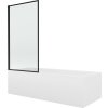 MEXEN/S - Vega obdélníková vana 160 x 70 cm s panelem  + vanová zástěna 70 cm,  černá  vzor 550116070X9307017070