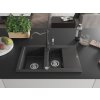 MEXEN/S - Gaspar granitový dřez 1.5 s odkapávačem včetně baterie Carla, černá kropenatá 6507-76-670700-76