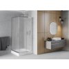 MEXEN/S - Rio čtvercový sprchový kout 90 x 90, mráz, chrom + vanička se sifonem Rio, bílá 860-090-090-01-30-4510