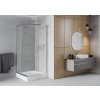 MEXEN/S - Rio čtvercový sprchový kout 90 x 90, mráz, chrom + vanička se sifonem Rio, bílá 860-090-090-01-30-4510