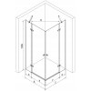 MEXEN/S - Roma Duo sprchový kout 80x80, transparent, černá +vanička se sifonem 854-080-080-70-02-4010B