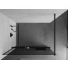 MEXEN/S - KIOTO Sprchová zástěna WALK-IN s poličkou a držákem ručníků 70 x 200, grafit 8 mm, černá 800-070-121-70-40