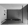 MEXEN/S - KIOTO Sprchová zástěna WALK-IN s poličkou a držákem ručníků 80 x 200, transparent 8 mm, černá 800-080-121-70-00