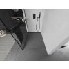 MEXEN/S - KIOTO Sprchová zástěna WALK-IN s poličkou a držákem ručníků 110 x 200, transparent/černá 8 mm, černá 800-110-121-70-70