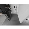 MEXEN/S - KIOTO Sprchová zástěna WALK-IN s poličkou a držákem ručníků 110 x 200, transparent/černá 8 mm, černá 800-110-121-70-78