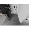 MEXEN/S - KIOTO Sprchová zástěna WALK-IN s poličkou a držákem ručníků 120 x 200, transparent/černá 8 mm, černá 800-120-121-70-78