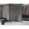 MEXEN/S - Velar posuvné sprchové dveře Walk-in 85, transparent, zlatá 871-085-000-03-50
