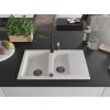 MEXEN/S - Gaspar granitový dřez 1.5 s odkapávačem včetně baterie Carla, bílá 6507-20-670700-70