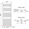 MEXEN/S - Hades radiátor + topná tyč 1500 x 600 mm, 900 W, bílá W104-1500-600-2900-20