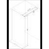 MEXEN/S - Kioto Sprchová zástěna WALK-IN 55 x 200, transparent 8 mm, černá 800-055-101-70-00