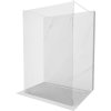 MEXEN/S - Kioto Sprchová zástěna WALK-IN volněstojící 105 x 200, transparent 8 mm, bílá 800-105-002-20-00