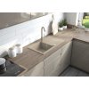 DEANTE - Zorba beige - Granitový dřez včetně baterie, 1 - bowl s odkapávačem ZQZA511A