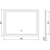 MEXEN - Miko zrcadlo s osvětlením 100 x 80 cm, LED 600 9819-100-080-611-00