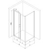 MEXEN/S - APIA sprchový kout 115x100, dekor - pruhy, chrom 840-115-100-01-20