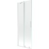 MEXEN/S - Velar Dvoukřídlá posuvná vanová zástěna 75 x 150 cm, transparent, bílá 896-075-000-01-20