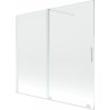 MEXEN/S - Velar Dvoukřídlá posuvná vanová zástěna 170 x 150 cm, transparent, bílá 896-170-000-01-20