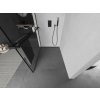 MEXEN/S - Kioto+ L Sprchová zástěna WALK-IN s poličkou a držákem ručníků 90 x 200 cm, černý vzor, černá 800-090-123-70-70