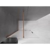 MEXEN/S - Velar Sprchová zástěna posuvná Walk-in 100 x 200 cm, dekor 8 mm, měď kartáčovaná 871-100-000-33-65