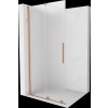 MEXEN/S - Velar Sprchová zástěna posuvná Walk-in 100 x 200 cm, dekor 8 mm, měď kartáčovaná 871-100-000-33-65