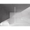 MEXEN/S - Velar Sprchová zástěna posuvná Walk-in 130 x 200 cm, dekor 8 mm, bílá 871-130-000-33-20
