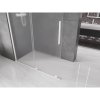 MEXEN/S - Velar Sprchová zástěna posuvná Walk-in 130 x 200 cm, dekor 8 mm, bílá 871-130-000-33-20