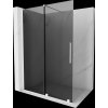 MEXEN/S - Velar Sprchová zástěna posuvná Walk-in 150 x 200 cm, grafit 8 mm, bílá 871-150-000-43-20